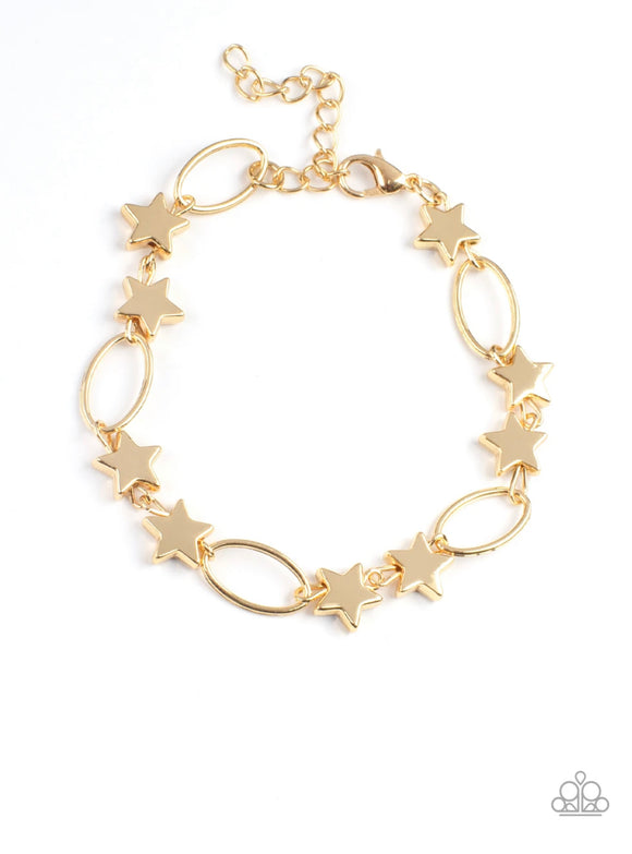 Paparazzi Stars and Sparks❤️gold star clasp bracelet