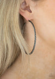 Resist the Twist- black hoop earrings