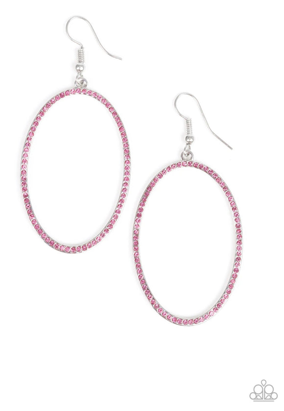 Paparazzi Dazzle on Demand❤️pink rhinestone earrings