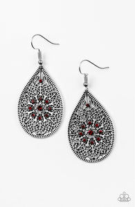 Paparazzi Dinner Party Posh❤️red teardrop earrings