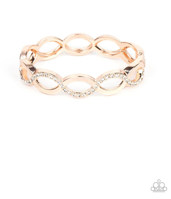 Tailored Twinkle-rose gold hinge bracelet