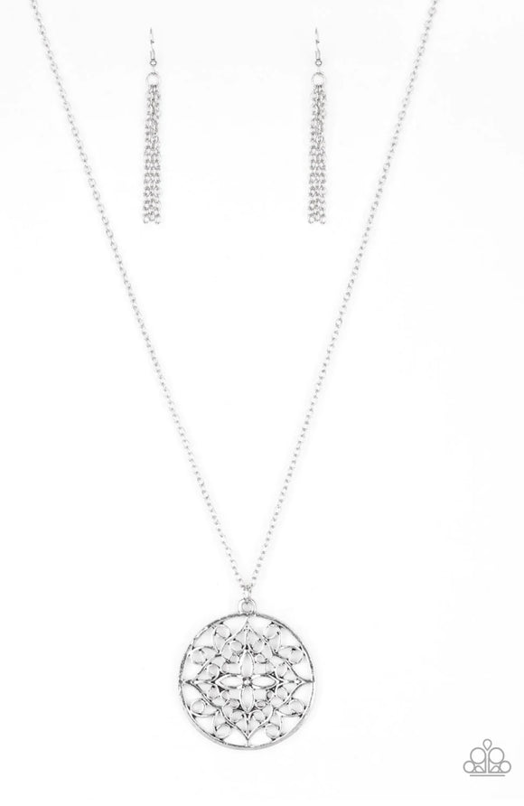 Mandala Melody-silver necklace