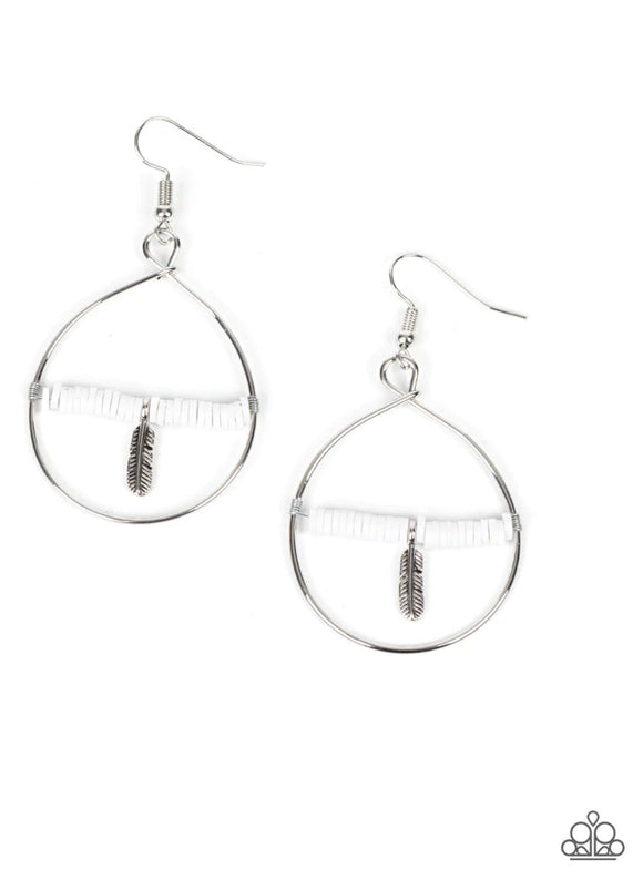 Free Bird Freedom- white earrings