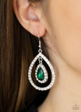 Blushing Bride- green earrings