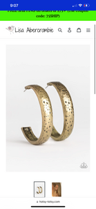 Rustic Revolution-brass hoop earrings