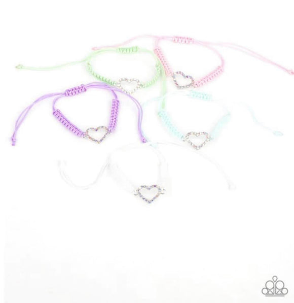 Paparazzi Iridescent Heart Starlet Shimmer bracelets