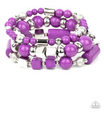 Paparazzi Perfectly Prismatic❤️purple stretch bracelet