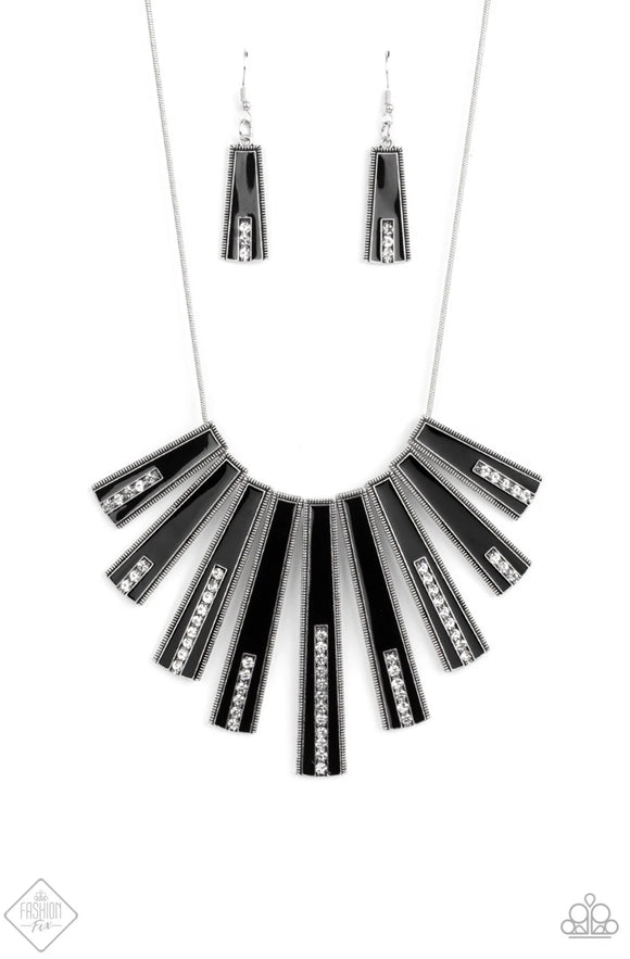 Paparazzi FAN-tastically Deco❤️black necklace