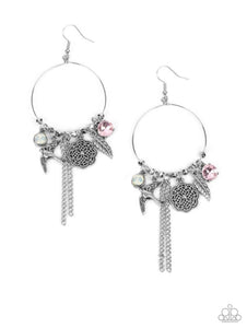 Paparazzi TWEET Dreams❤️pink charm earrings