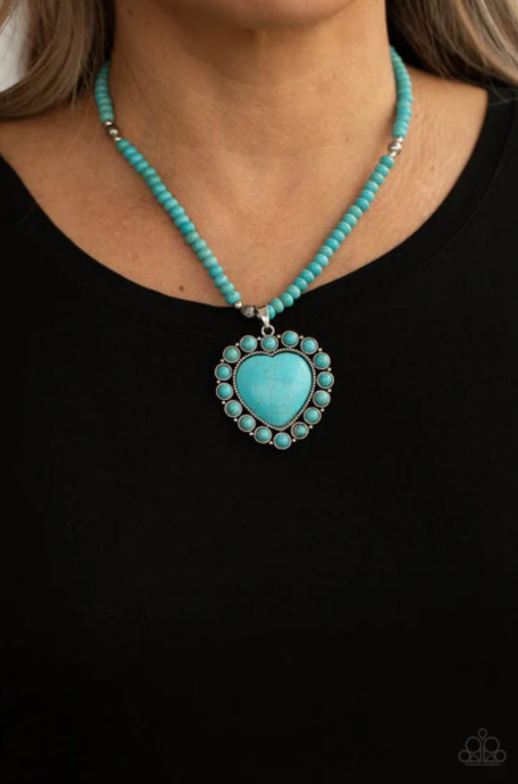 A Heart of Stone-blue heart necklace