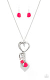 Paparazzi Flirty Fashionista❤️pink heart charm necklace