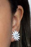 Paparazzi Sunshiny DAIS-y❤️white post flower earrings