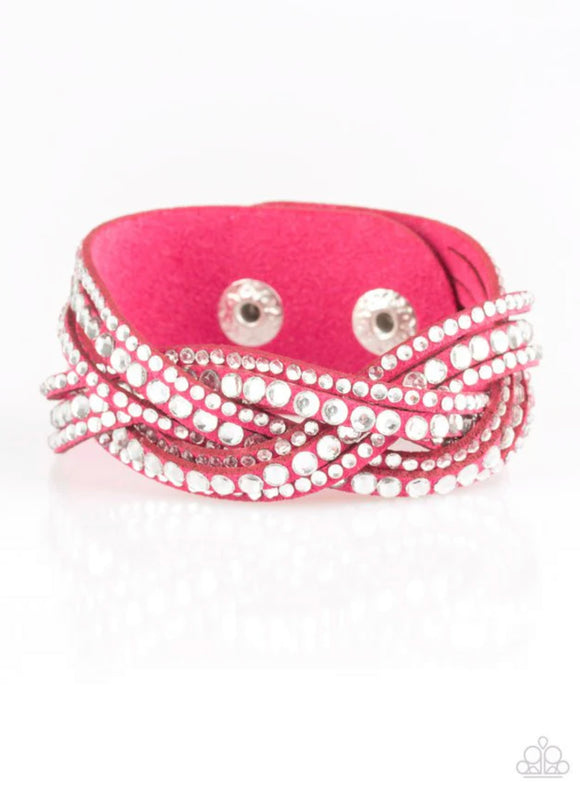 Bring On the Bling-pink urban wrap bracelet