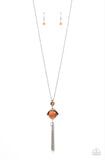 Lavishly Lucid- orange necklace