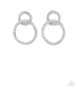 Intensely Icy- white post earrings