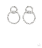 Intensely Icy- white post earrings