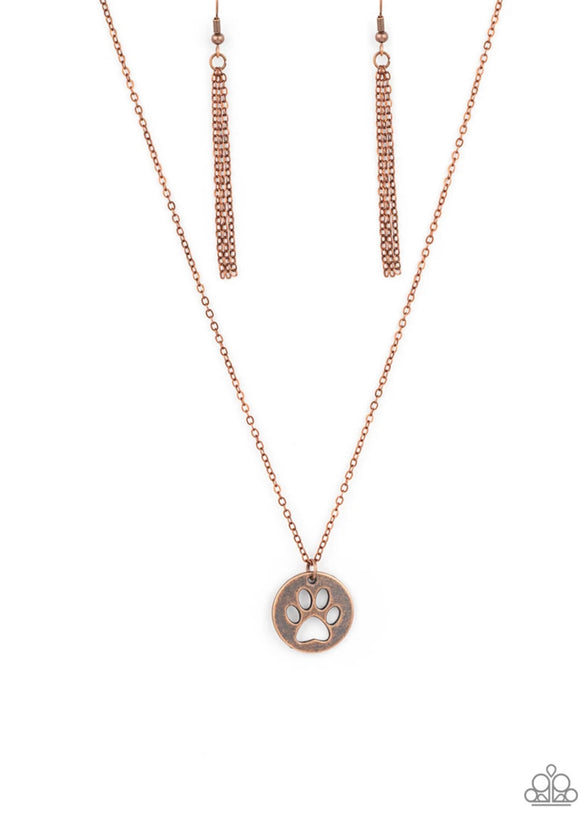 Paparazzi Think PAW-sitive❤️copper paw necklace