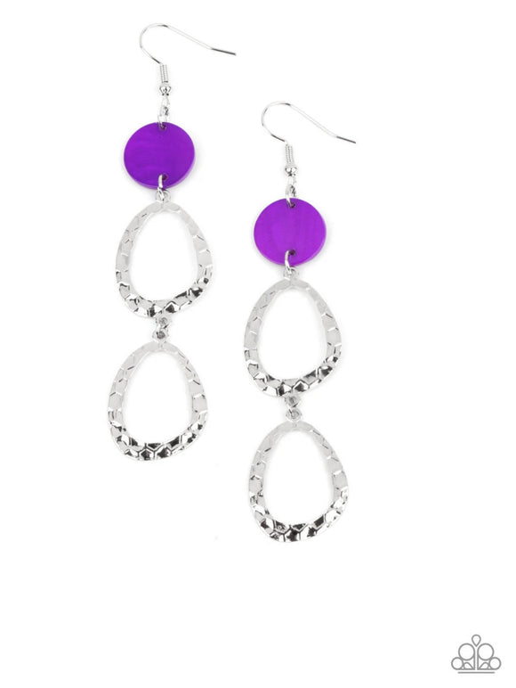 Paparazzi Surfside Shimmer❤️purple earrings