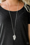 Fiercely Fall-silver leaf necklace