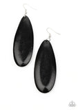 Paparazzi Tropical Ferry❤️black wood earrings