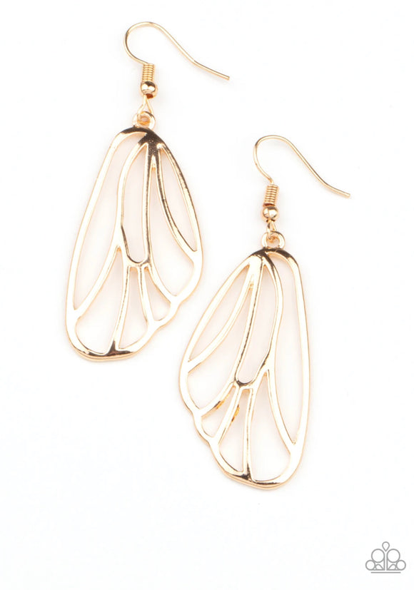 Paparazzi Turn Into a Butterfly❤️gold fishhook earrings