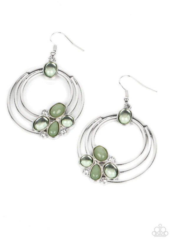 Dreamy Dewdrops- green earrings