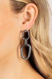 Harmonic Hardware- black post earrings