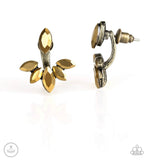 Radical Refinement brass post jacket earrings