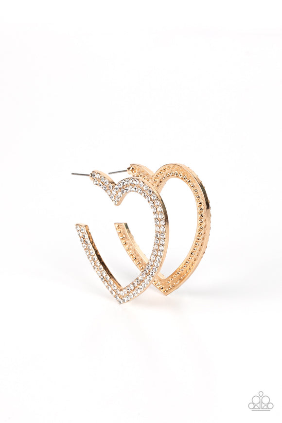 Amore to Love gold heart hoop