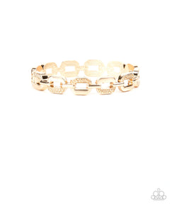 Powerhouse Plunder-gold hinge bracelet