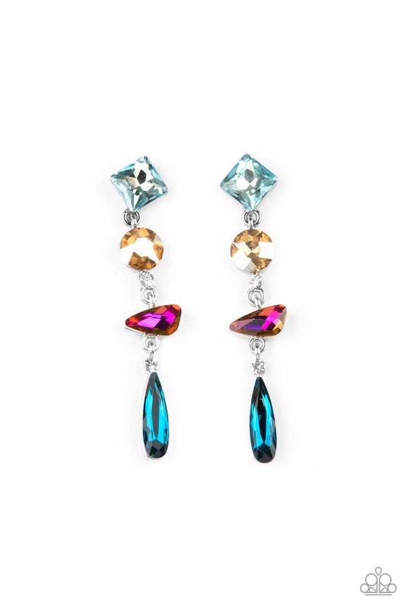 Paparazzi Rock Candy Elegance❤️multi post iridescent earrings