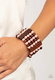 Island Soul- pink wood bracelet