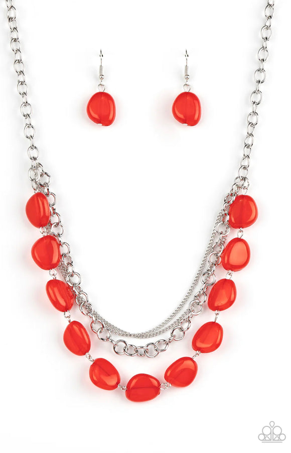 Pumped Up Posh- red necklace