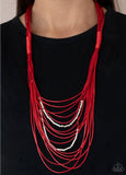 Nice Cord-ination- red necklace