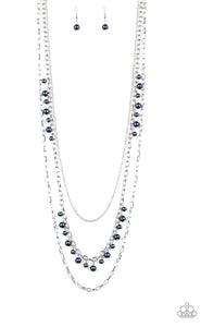 Pearl Pageant-blue pearl necklace