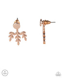 Autumn Shimmer rose gold post jacket earrings