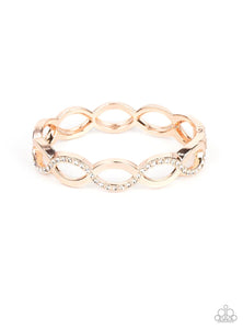 Tailored Twinkle- rose gold hinge bracelet