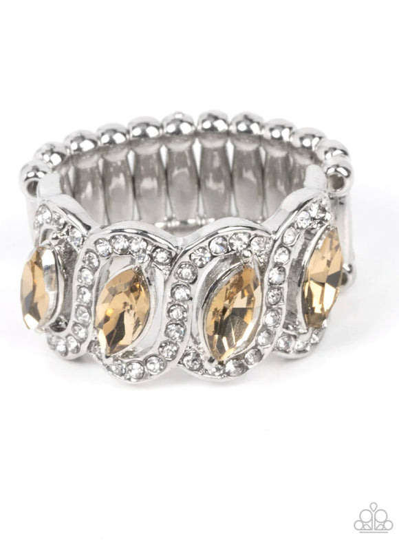 Staggering Sparkle- brown ring