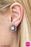 Star Studded Sparkle-pink clip-on earrings