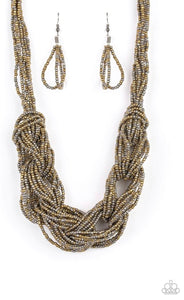 City Catwalk- brass necklace