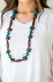 Cozumel Coast-blue wood necklace