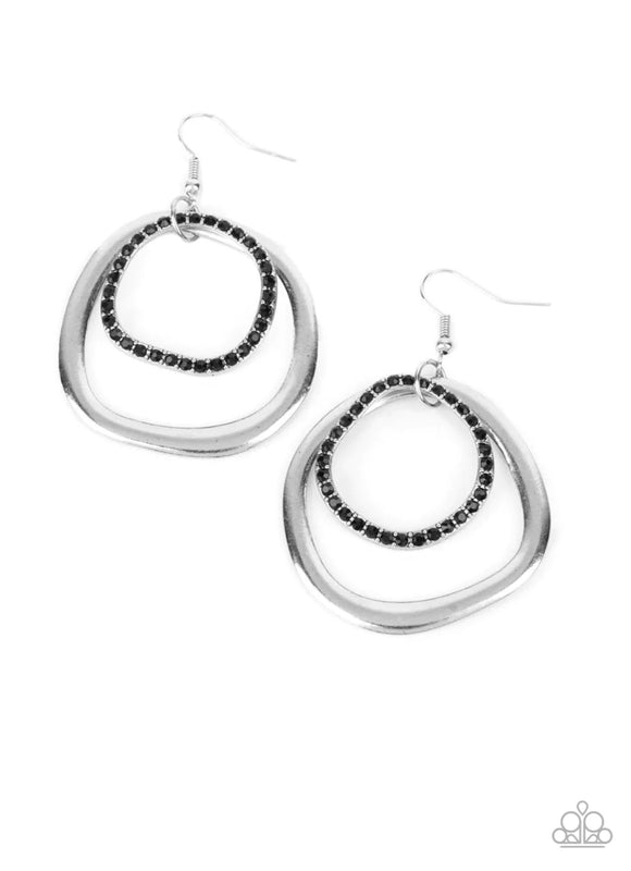 Spinning With Sass- black earrings