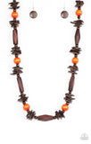 Paparazzi Cozumel Coast❤️orange wood necklace