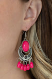 Paparazzi Prairie Flirt- pink earrings