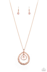 Tasteful Teardrops- copper necklace