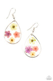 Paparazzi Perennial Prairie❤️multi pressed flower earrings