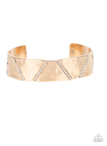 Couture Crusher- gold cuff bracelet