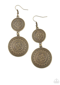 Road Trip Paradise- brass earrings