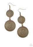 Road Trip Paradise- brass earrings